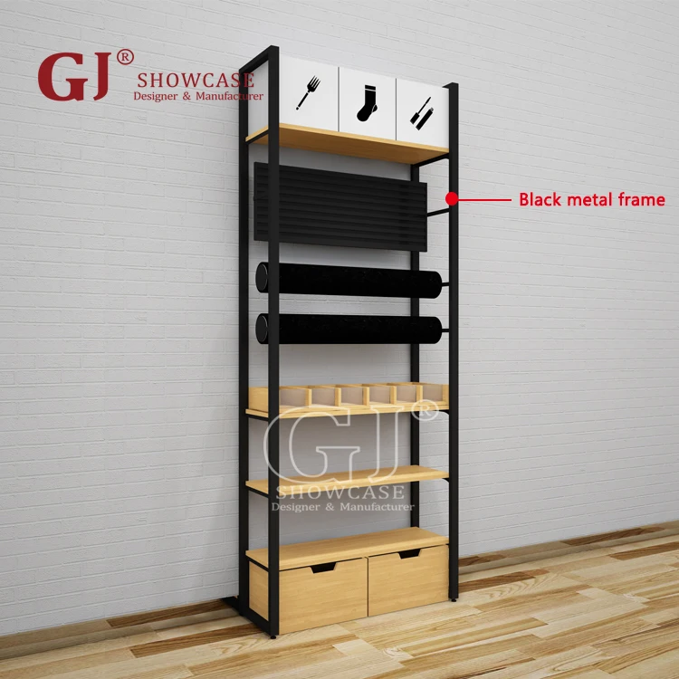 Wholesale Miniso Retail Display Racks Low Price Wood Storage Shelves ...
