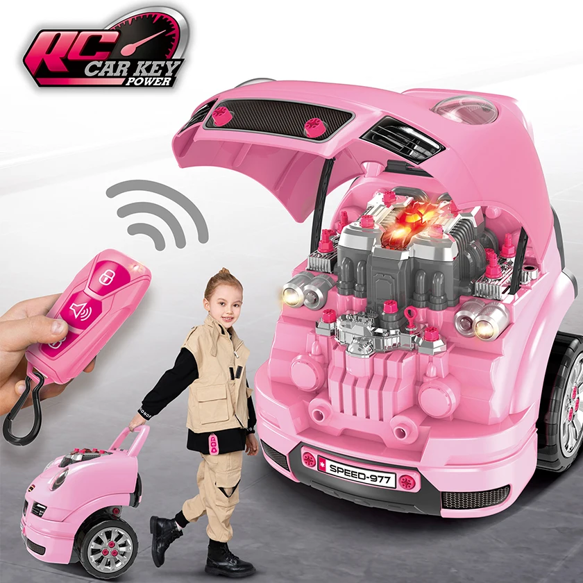 Children Plastic Disassembly Toy Car Repair Motor Master Diy Electric Toy  Car for Kids with Light&sound