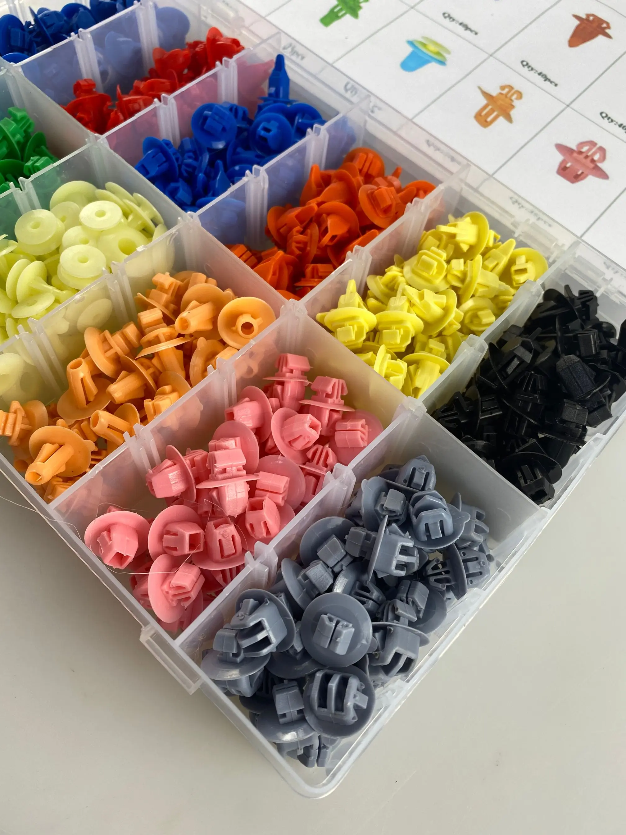 C0298 420pcs Car Clips Body Plastic Push Retainer Pin Clips Fender Bumper Fastener Rivet Screwdriver Bumper Clips