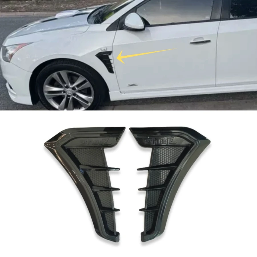 TIYPEOR Side Vent Trim Pair Modified Auto Exterior Body Side Marker Fender Air Wing Cover Universal Modification Kit