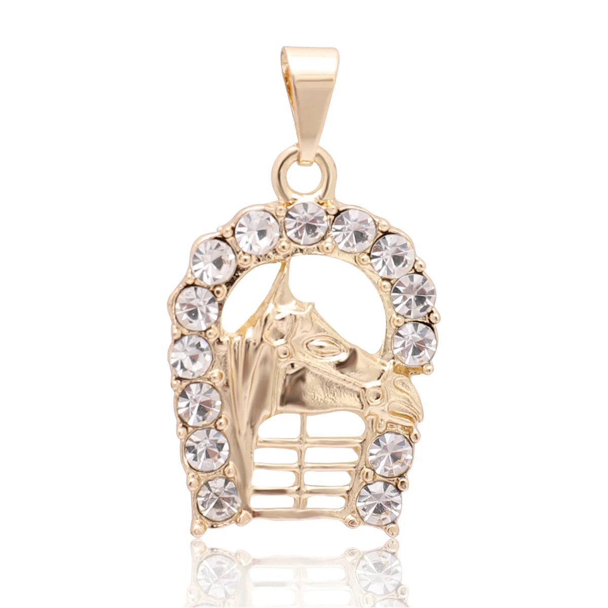 Pendant Necklace Half Moon Shaped 