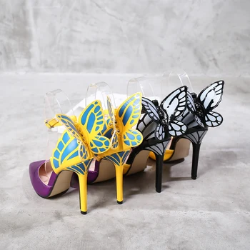 Purple Butterfly Inspired Half Covered Heels