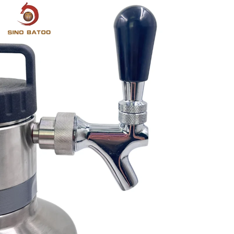 4L Stainless Steel Beer Growler Dispenser with Tap and Co2 Regulator