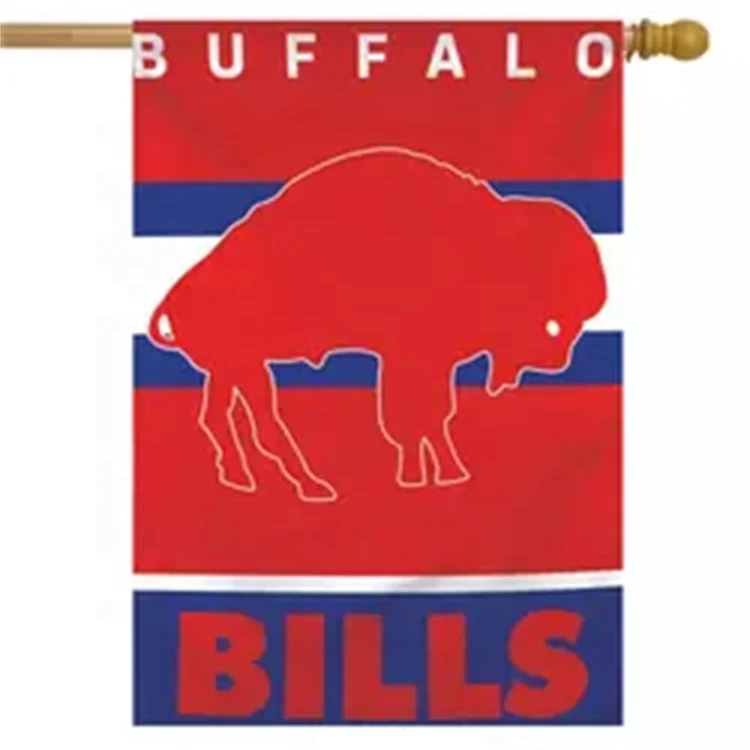 Wholesale Hot sale Buffalo Bills 12 x 18 Double Sided helmet Garden Flag  From m.