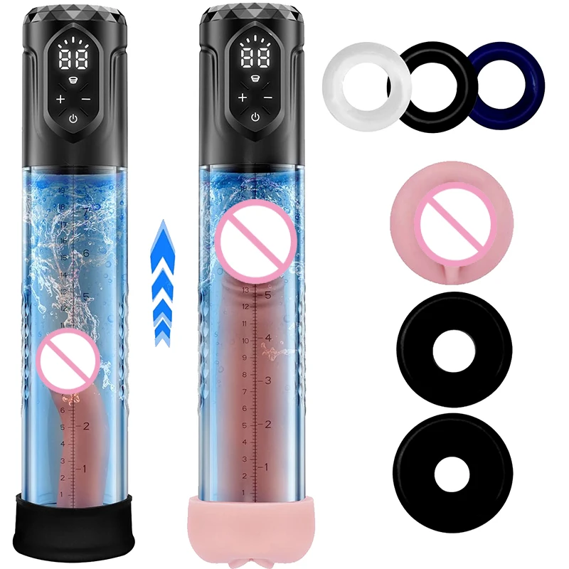 Electric Penis Pump for Men - 4 in 1 Vacuum Enhancer, Automatic Male Masturbator & Pocket Pussy - Waterproof Design Electric Penis Pump for Men - 4 in 1 Vacuum Enhancer, Automatic Male Masturbator & Pocket Pussy - Waterproof Design