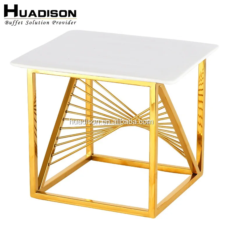 Huadison Factory Direct square Buffet Riser Set Metal Display Stand Food Riser for Hotel Catering