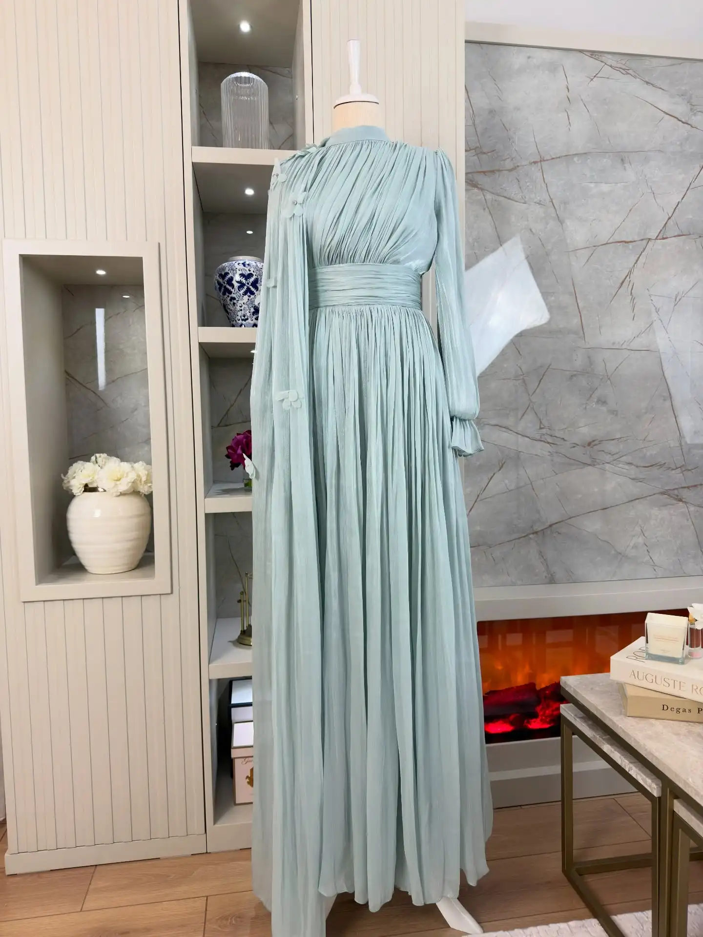 Mexizo Elegant and Modest Pleated Maxi Dress Muslim Women Abaya Long Gown Islamic Fashion Mexizo Elegant and Modest Pleated Maxi Dress Muslim Women Abaya Long Gown Islamic Fashion