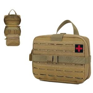 Custom Portable Travel Camping Black Polyester Oxford Cloth Medical First Aid Kit Bag with Handle