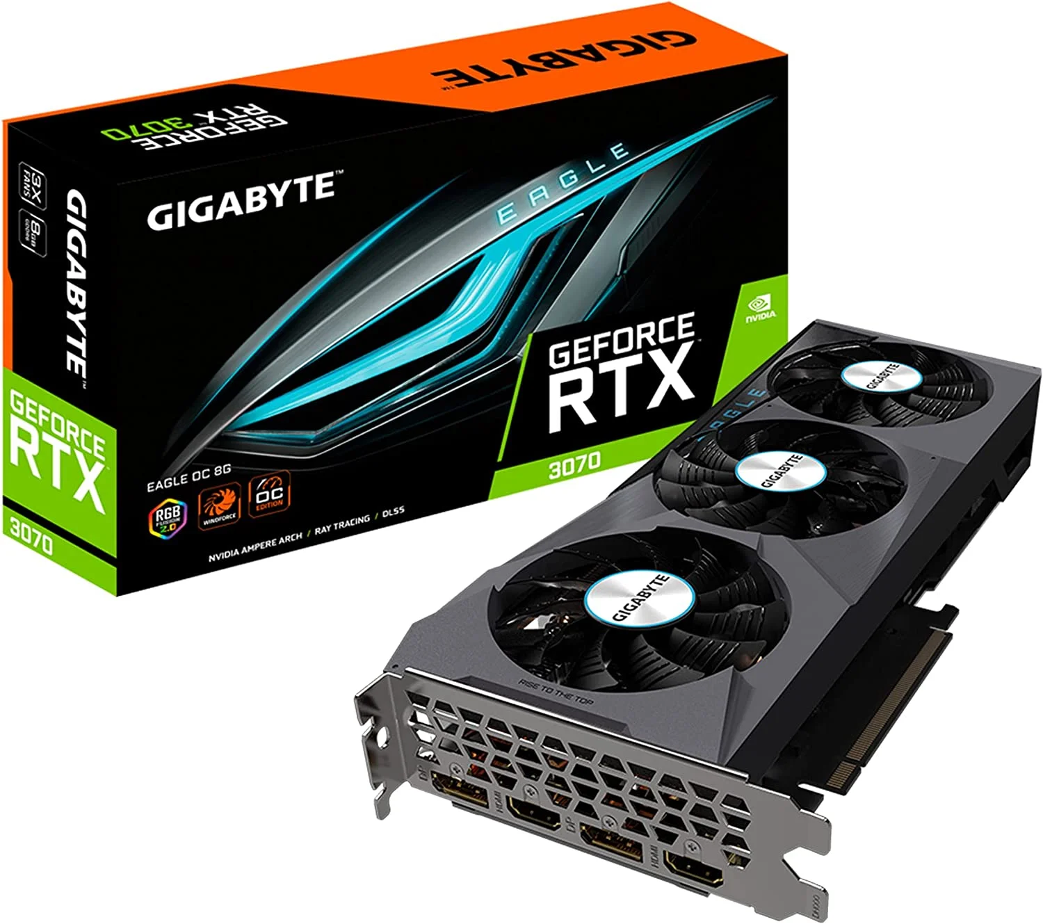 Gtx g. Gigabyte GEFORCE RTX 3070 Eagle OC 8g. Видеокарта Gigabyte GEFORCE RTX 3070 ti Eagle. RTX 3080 Gigabyte Eagle. RTX 3070 ti Eagle.