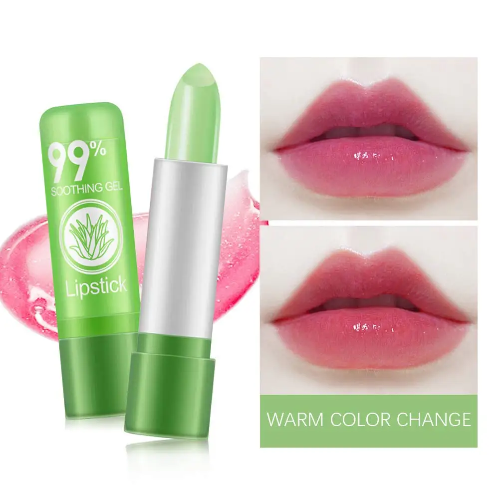 Organische langlebige Temperatur Farbwechsel 99% Aloe Vera Gel Lippenstift  fr die Lippen pflege| Alibaba.com