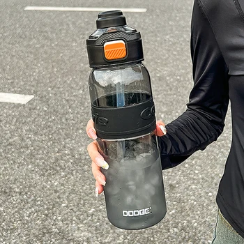 Wholesale 1000ml Large Capacity Sports Water Bottle Unisex for Running & Camping with Straw Flow Method