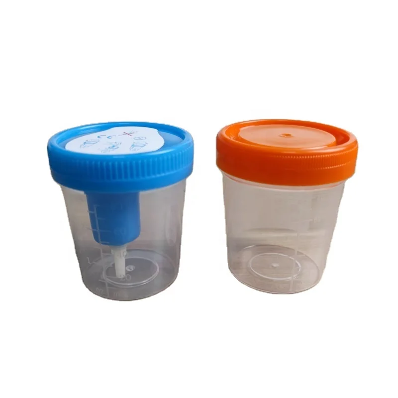 sterile test pots 60/80/90/100ml container collection collector specimen bottles urine sample cup vacuum negative pressure
