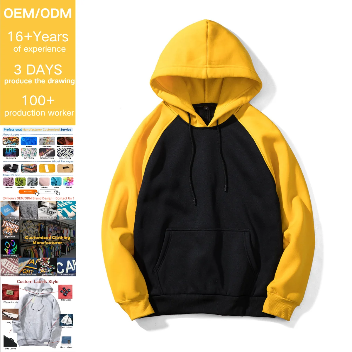 High Quality Custom Hoodie Manufacturer Men's Polyester Sweatshirt Plain Hoodies in Bulk Custom Thick Hoodies