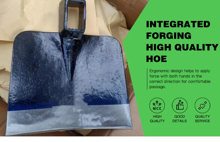 product chinese factory customized shape  forged  steel garden  metal farming  tool weeding h320 hoe head-2