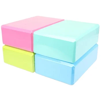 Wholesale multi color and multi size customizable yoga bricks High-density anti slip colored EVA yoga blocks