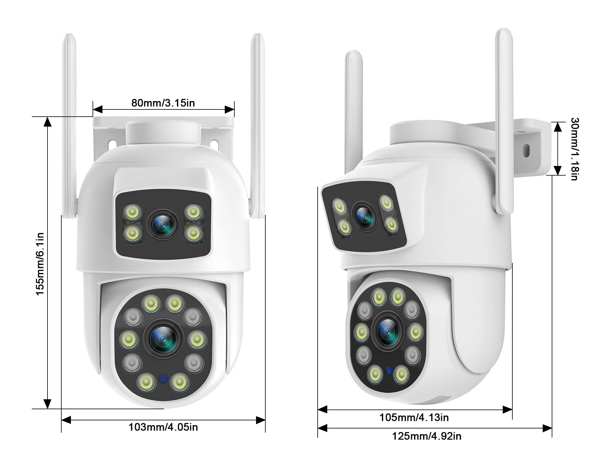 OKAM Pro 6MP Dual Lens Wireless CCTV Security Cameras