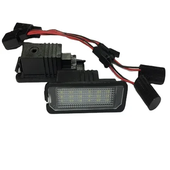 Super bright LED License Plate Light For GOLF 4 5 6 7 Polo 6R Car Parts White Number Plate light Tail Stop lamp