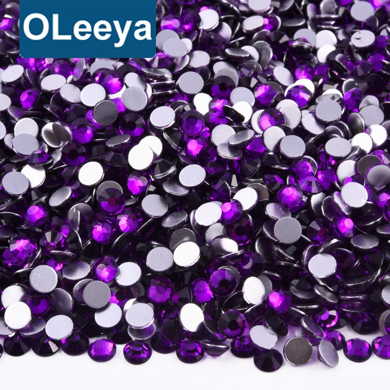 Oleeya Wholesale SS3-SS30 Heliotrope Crystal Stones Non Hotfix Strass ...