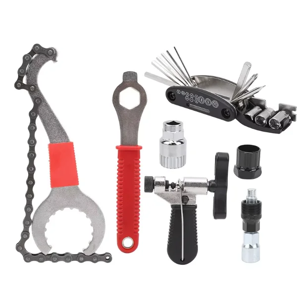 All-in-One Bicycle Repair Tool Kit - Crank Puller, Bottom Bracket Tool,Multifunctional Set for Home Mechanics & Small Bike Shops