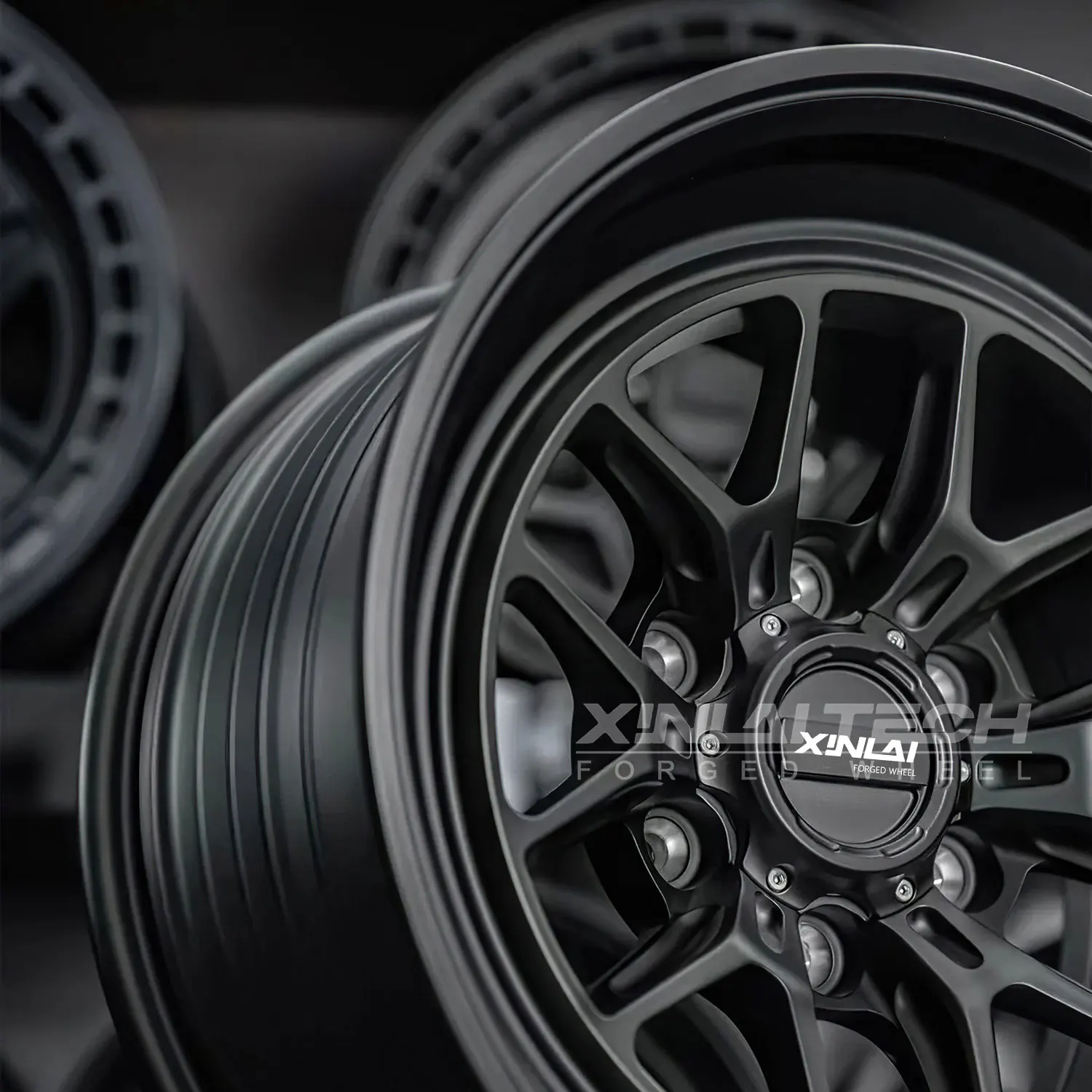 XL Deep Dish Deep Lip Concave Custom Forged Monoblock Black Wheels 5x120 5x114.3 5x112 Aluminum Alloy Rim Car Wheel - Image 3
