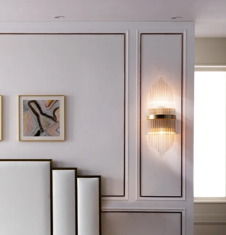 Новинка 2020, Современный Креативный дизайн, Постмодернистский светильник, роскошное украшение для спальни, ванной комнаты, гостиной, прикроватная Хрустальная настенная лампа