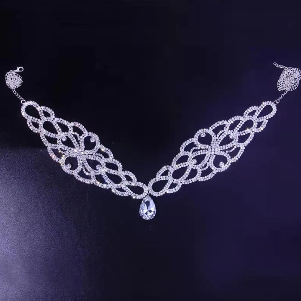 Sexy Hollow Out Rhinestone Tassel Skirt Chain Shiny Waist Chain Decoration Body Chain Jewelry main image 1