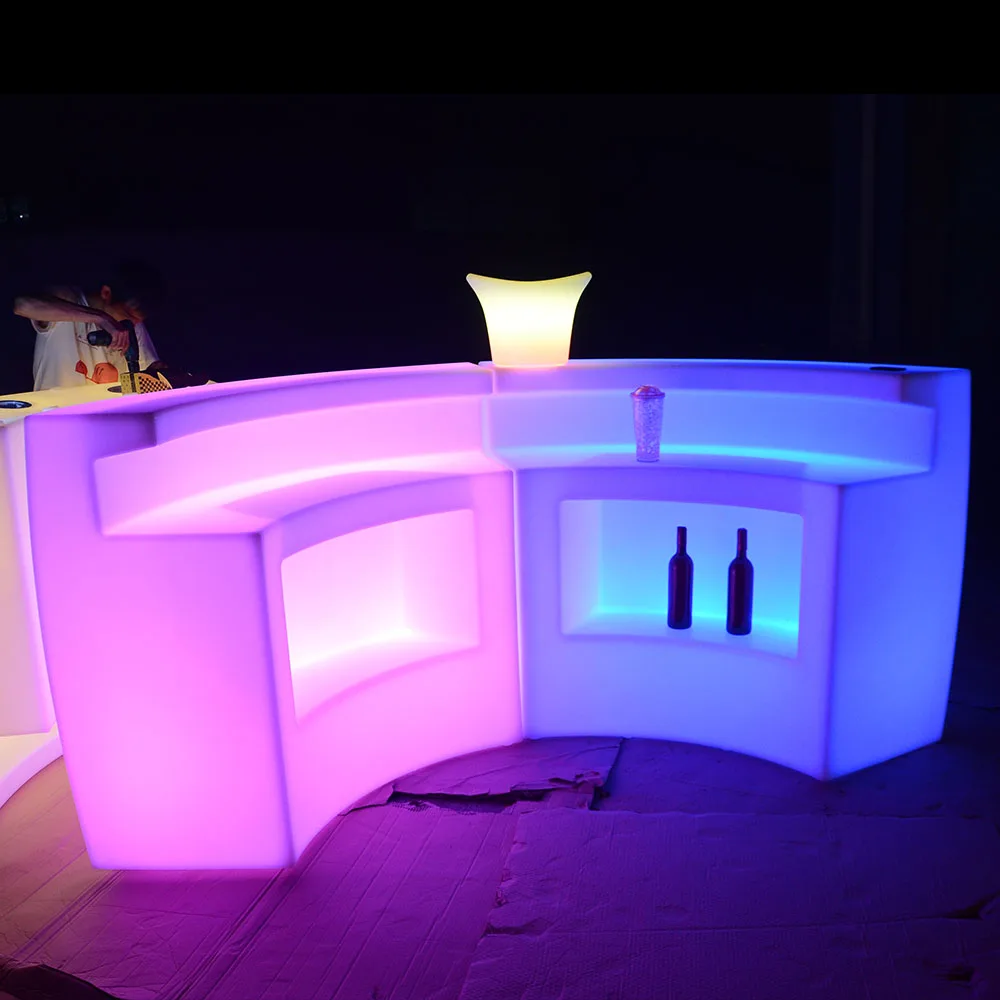 garden used furniture /hookah bar furniture lounge,luxury LED bar table, Illuminated fantastic bar counter stools