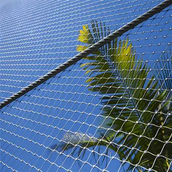 Waterproof and anti-corrosion stainless steel rope mesh landscaping steel wire mesh fence anti fall steel wire rope mesh