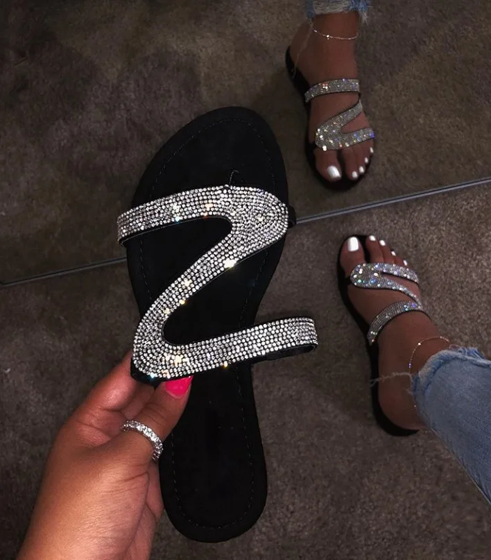 Diamond slip on sandals Clearance