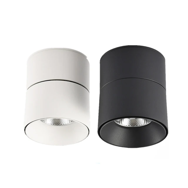 
Светодиодный потолочный светильник с поверхностным креплением IP40, вращающийся цилиндр, алюминиевый потолочный светильник 20 Вт с хорошим излучением 