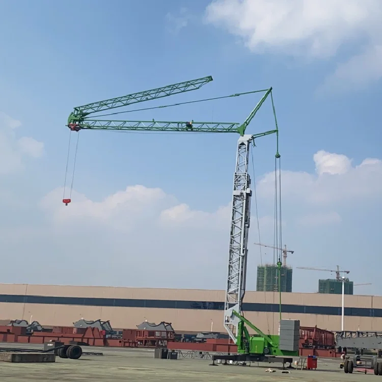 4 tons haoboc self erecting mobile tower cranes with best price