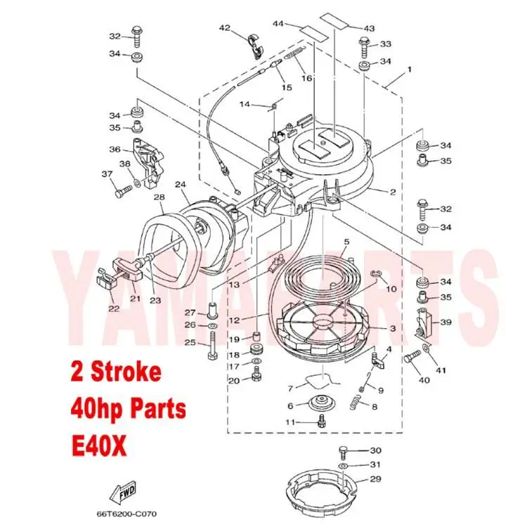 40 Hp Yamaha Outboard Motor Parts Diagram Reviewmotors.co