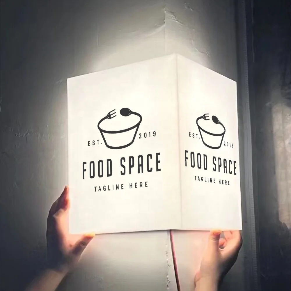 CARREY Customized Led Light Box Signage Box Signs Outdoor Coffee Shop Bookstore Indoor L-Shaped Advertising Acrylic Light Box