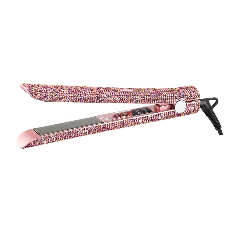 Hot Selling Hair Tool Wide Plate Diamond Crystal Electric  display picture 3