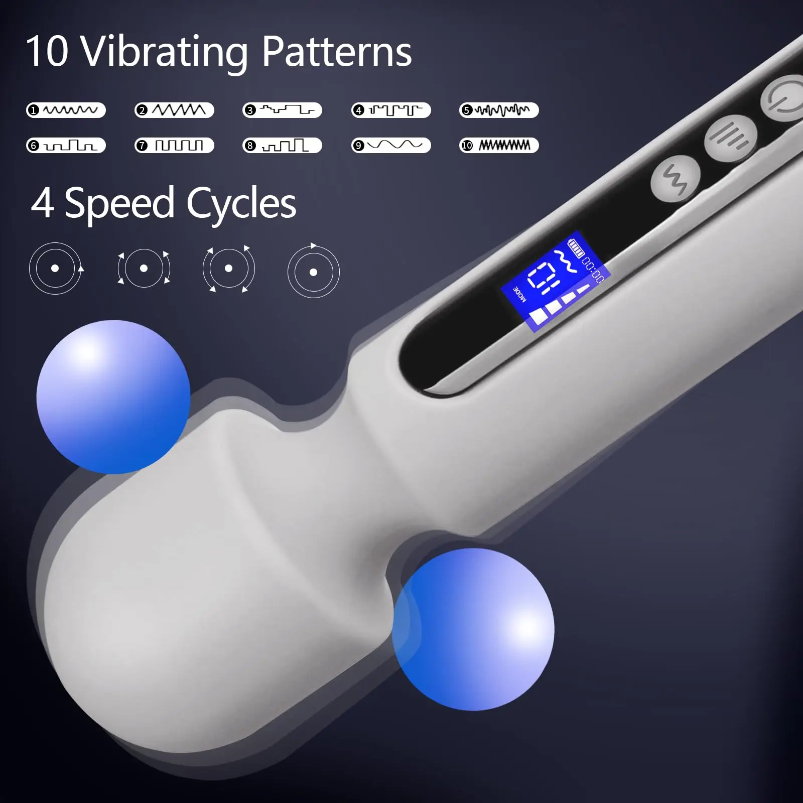 Quiet Powerful Motor 30cm Long Handheld Sex Vibrator Personal Body Massager Masturbation Large Wand Vibrator for Women Female