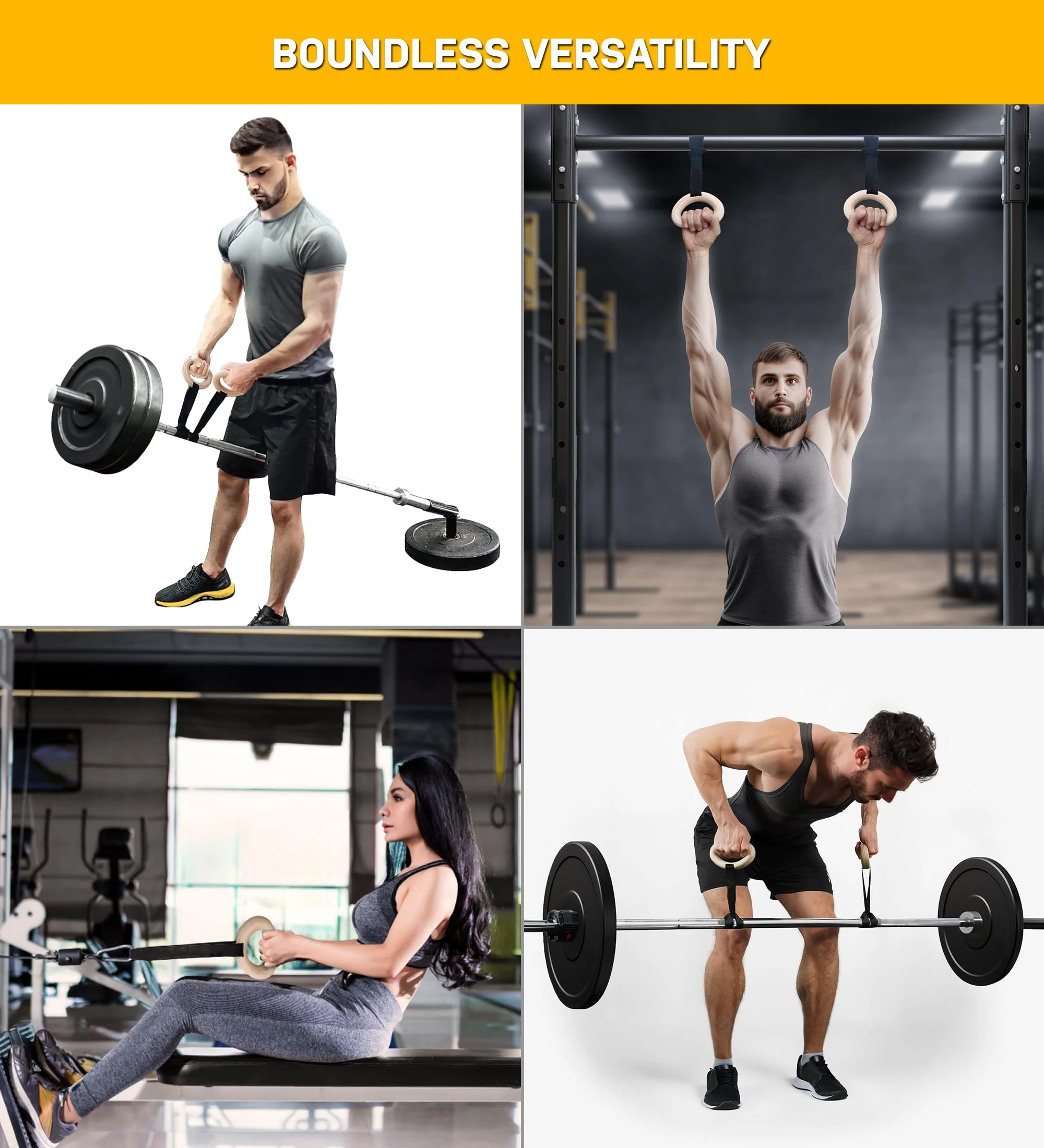 MKAS Calisthenics Pull up Handles - Pull up Grips, LAT Pull Down Gym Handles Design Attachment to Bars Barbells Home Workouts Gym Rings