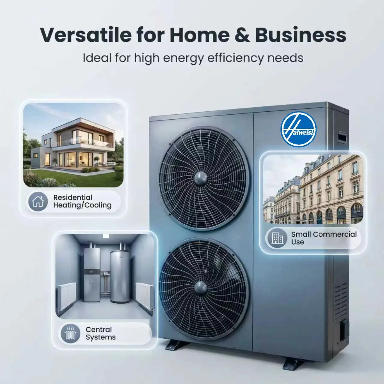 Air Source Heat Pump, 15KW, 24KW, R290, Inverter - detail 4