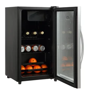 138L SC-138 Wholesale Multi-function Glass Shelf ETL External Condenser Transparent Single Door Mini bar Refrigerator