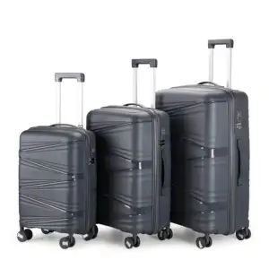 Luxury Multifunctional Cabin Luggage Set Oxford Cloth Trolley 4-Wheel Spinner Lock PP Unisex Design for Business Holiday Travel