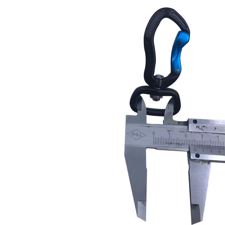 High Quality Aluminum Carabiner Screw Locking Spring Clip D Shaped Hook with Eye for Dog Leash