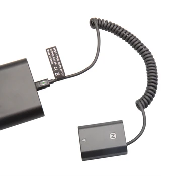 TYPE C  NP-FZ100 Dummy Battery Adapter USB Type-C Spring Power Cable for Camera A6600 A7C A7III A7SIII A7R detail image