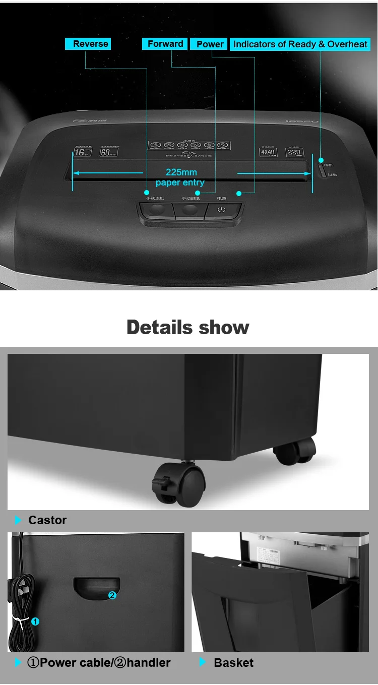 Quality Guarantee Paper Shredder 1625d Heavy Duty Paper And Cd Shredder