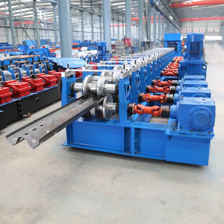 W-beam guardrail roll forming and punching machine
