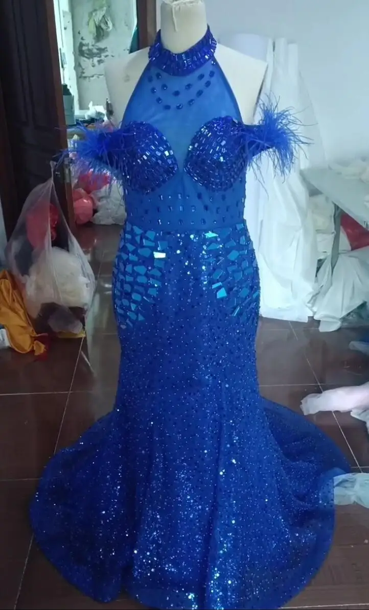 blue prom dress Elegant A Line Open Back Navy Blue Long Prom Dress, Long Dark Blue For –  abcprom