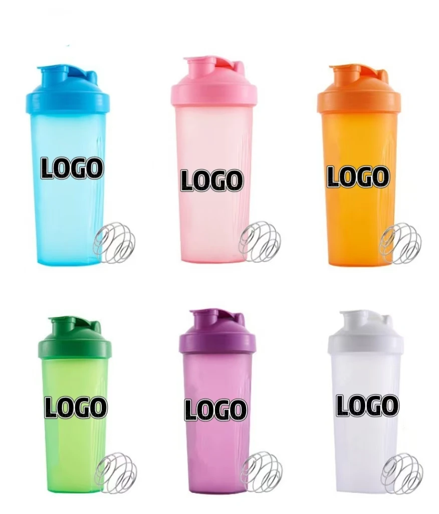 Custom Logo Plastic Protein Shaker Fitness Sports Water Bottle 600ml preview 2