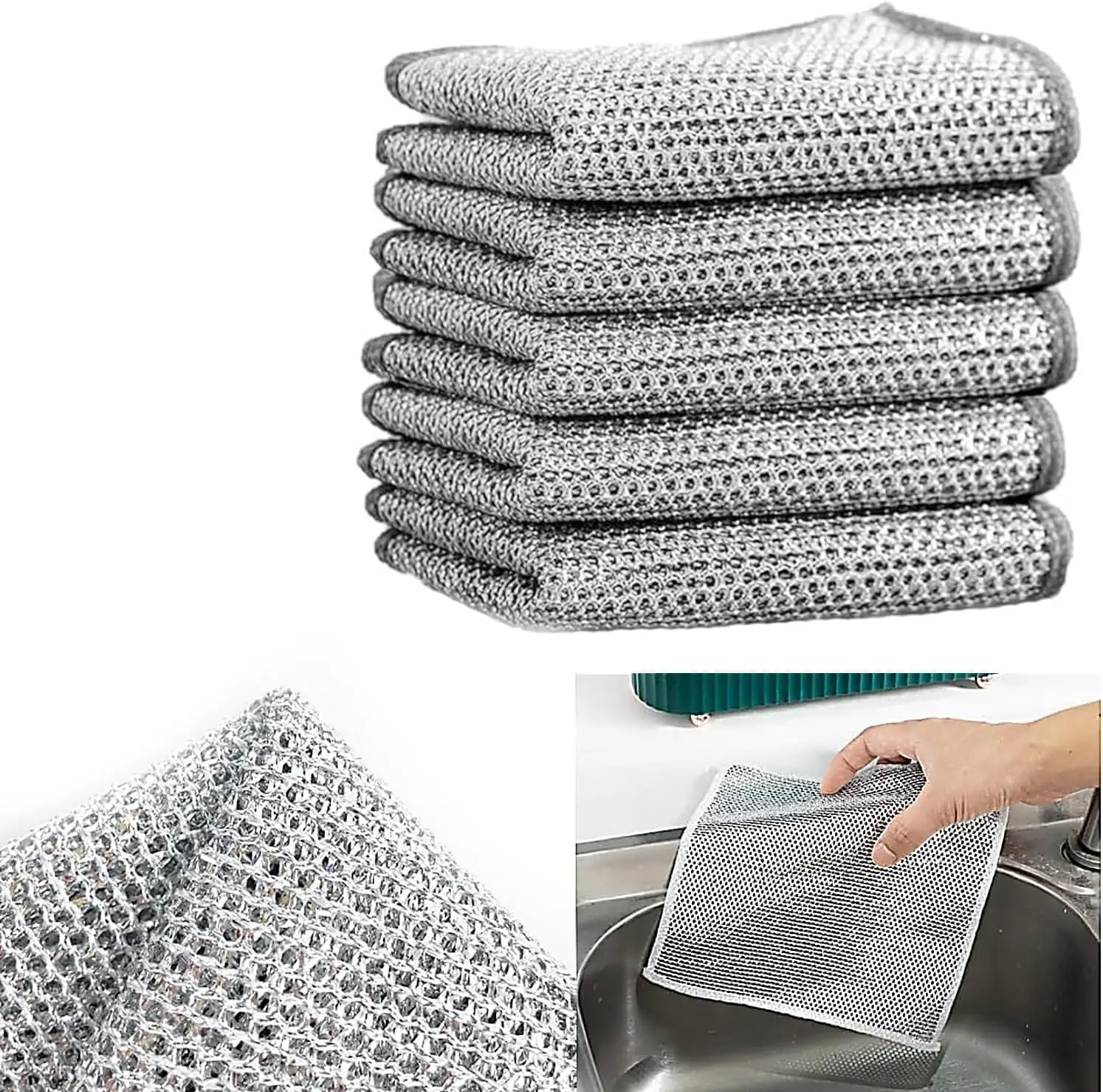 SENYUAN Double Layer Scrub Dish Cloth - Sustainable & Durable
