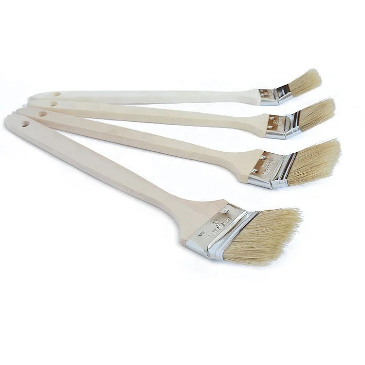 Paintbrush Radiator Type White Bristle Radiator Paint Brush With Natural Wooden Handle - Buy ...