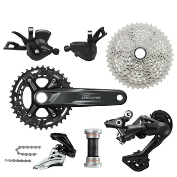 SHIMANO Bicycle Parts DEORE M4100 Groupset 170mm 36T-26T Crankset Cassette 2x10 Speed BB52 HG54 Chain MTB Mountain Bike Groupset