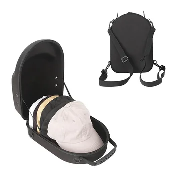 Portable EVA Leather Nylon Material Hat Storage Bag Travel-Specific Waterproof Wrinkle-Resistant Moisture-Proof Design