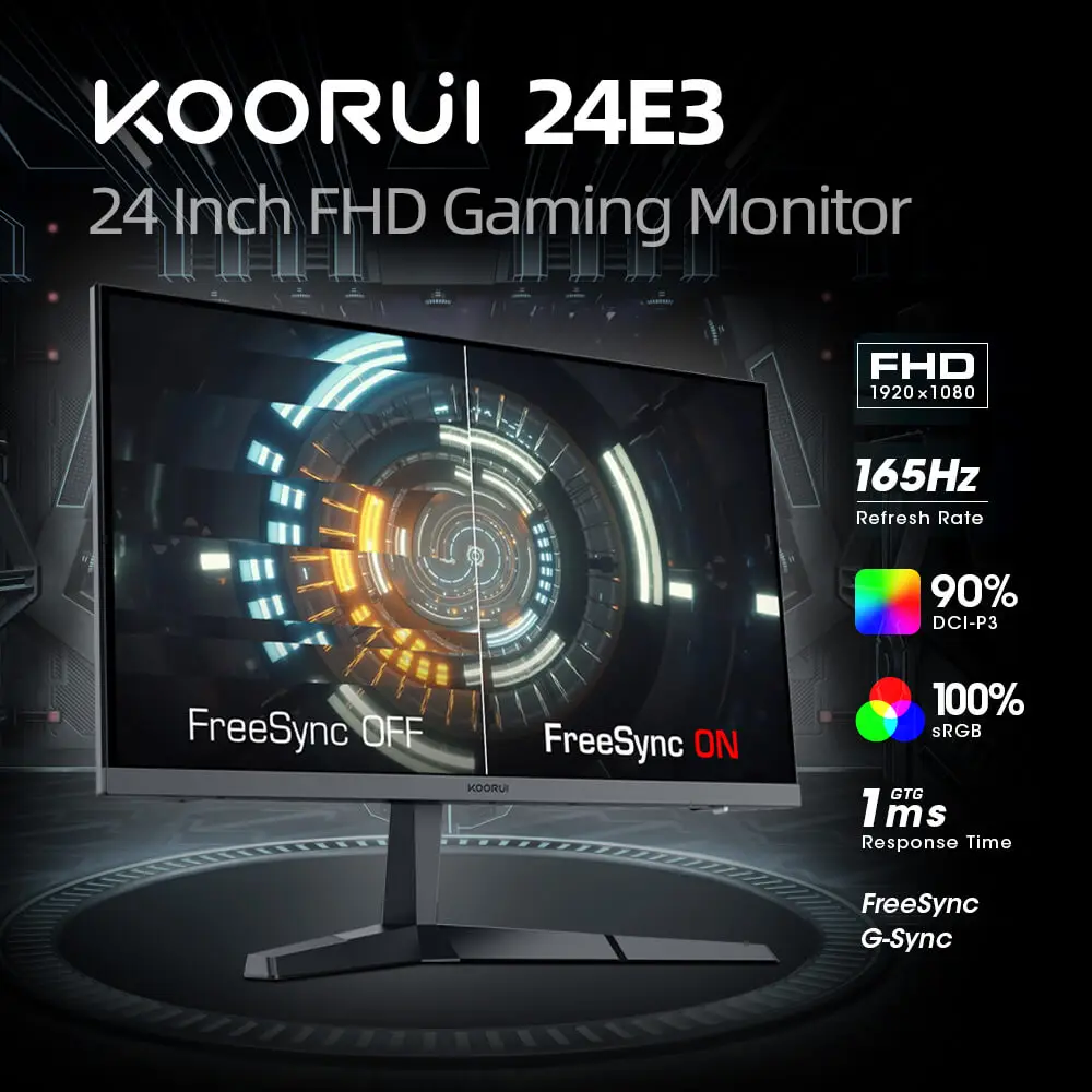 Koorui 24 Inch Gaming Monitor - 165hz IPS Panel